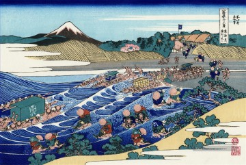 le Fuji de Kanaya sur le Tokaido Katsushika Hokusai ukiyoe Peinture à l'huile